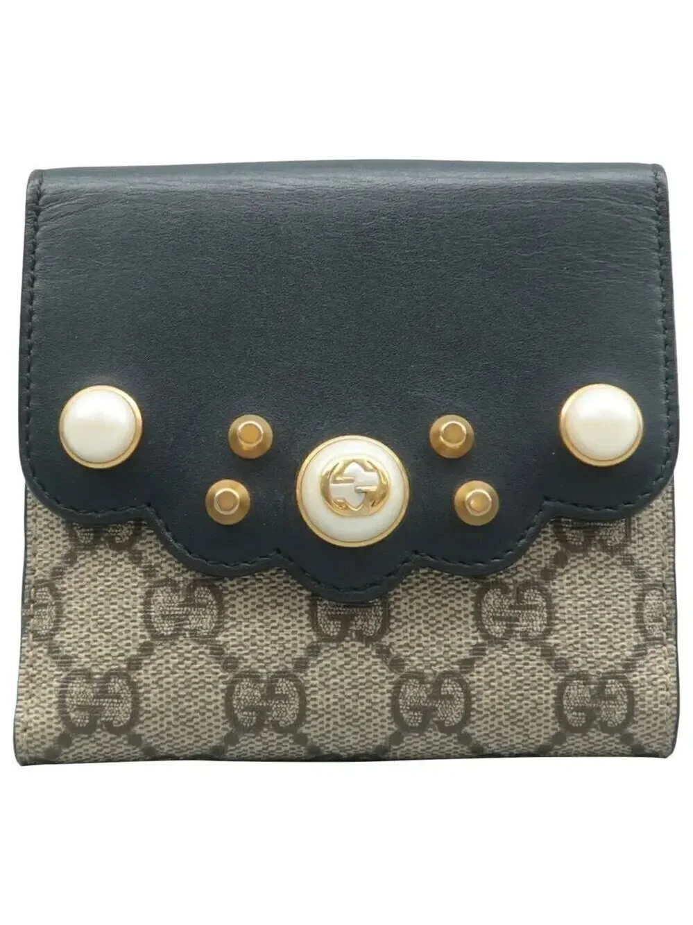 100% Authentic GUCCI Brown Canvas Wallet 120-062324